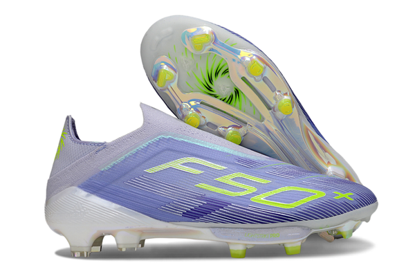 adidas F50 Elite FG — White/Purple/Volt