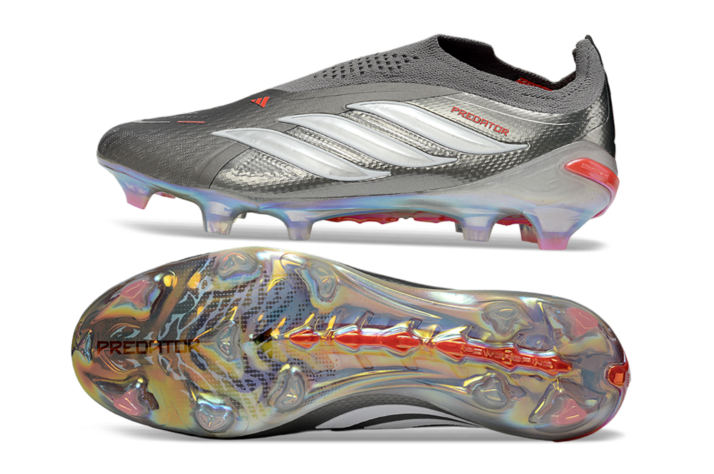 adidas Predator Elite FG — Silver/Red