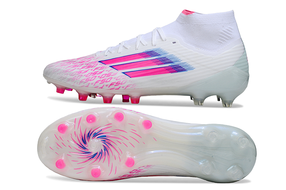 adidas X FG — White/Pink/Blue