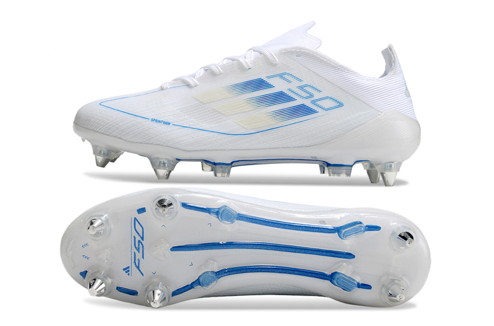 adidas F50 Adizero SG — White/Blue