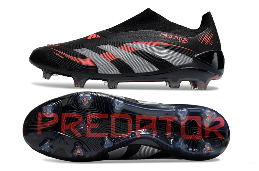 adidas Predator Elite FG — Black/Silver/Red