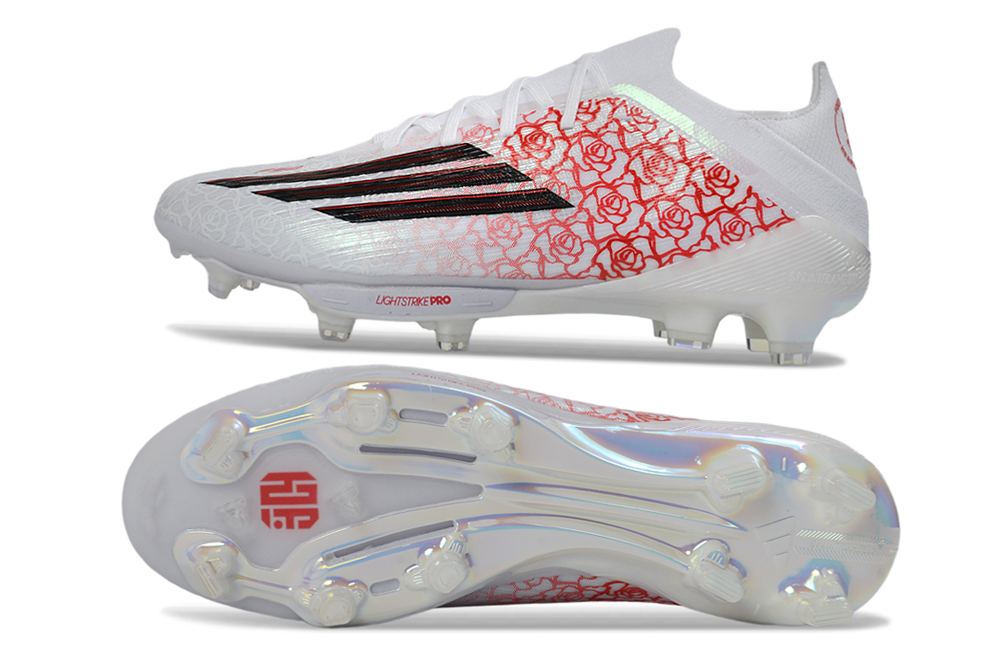 adidas F50 Elite FG — White/Red Rose