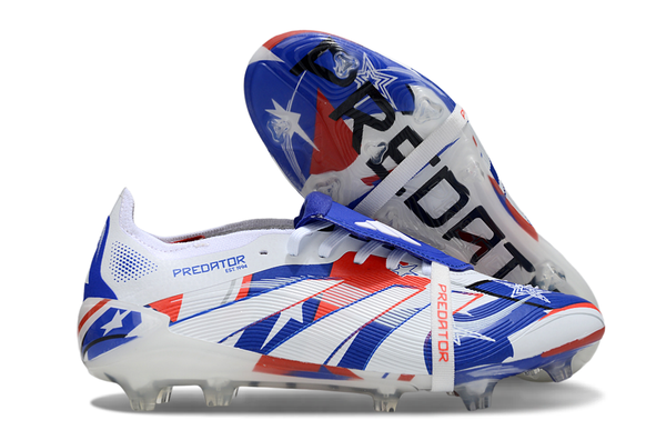 adidas Predator Elite FG — White/Blue/Red Stars
