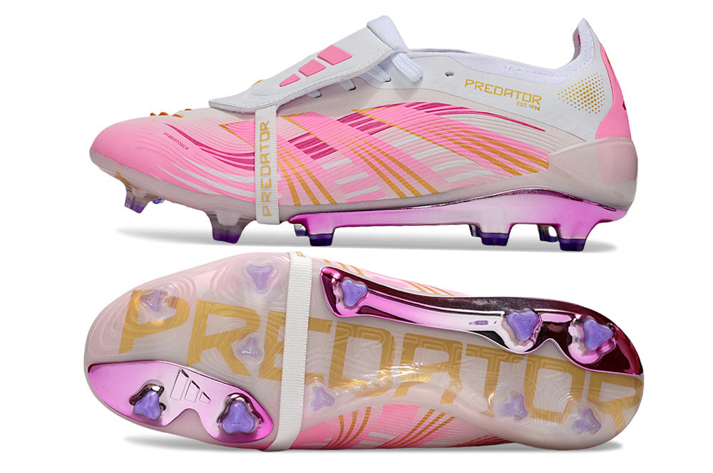 adidas Predator Elite FG — White/Pink/Gold