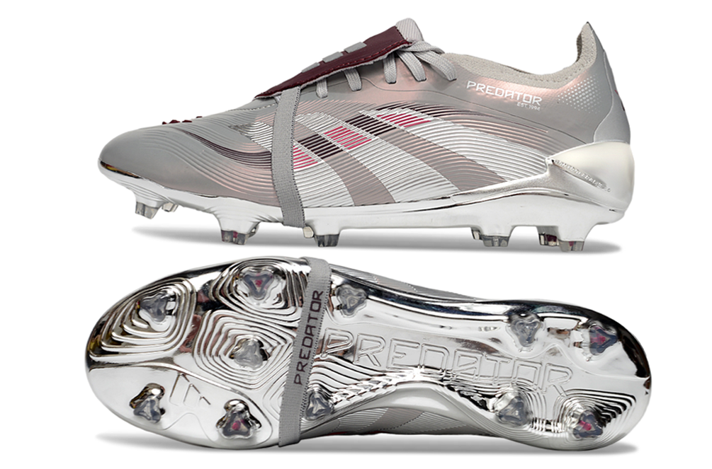adidas Predator Elite FG — Silver/Pink