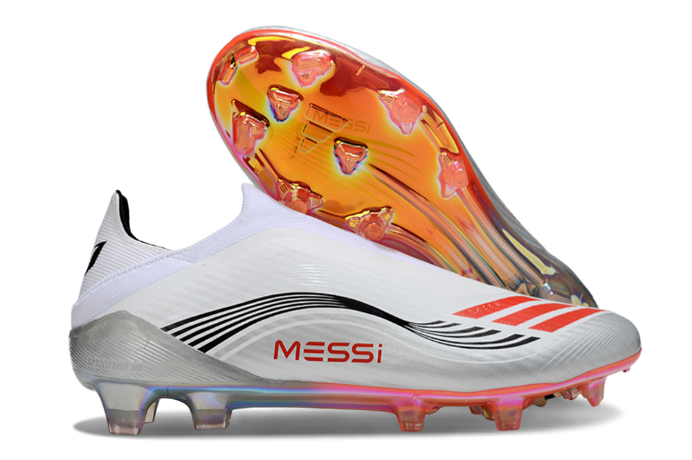 adidas F50 Elite Messi FG — White/Silver/Red