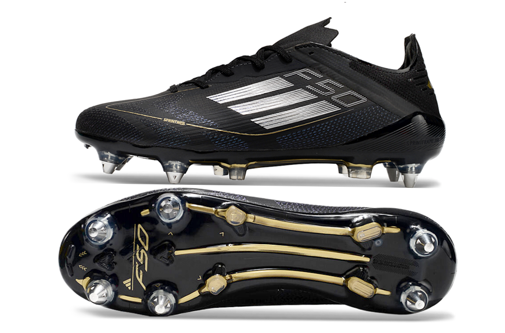 adidas F50 Adizero SG — Black/Gold