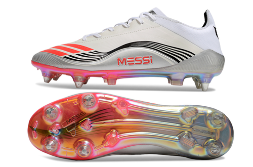 adidas F50 Adizero Messi SG — White/Silver/Red