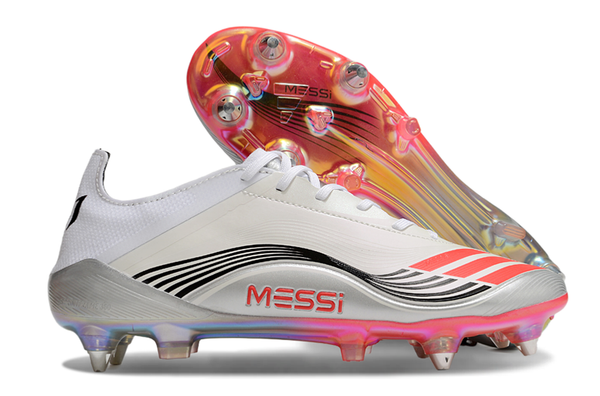 adidas F50 Adizero Messi SG — White/Silver/Red
