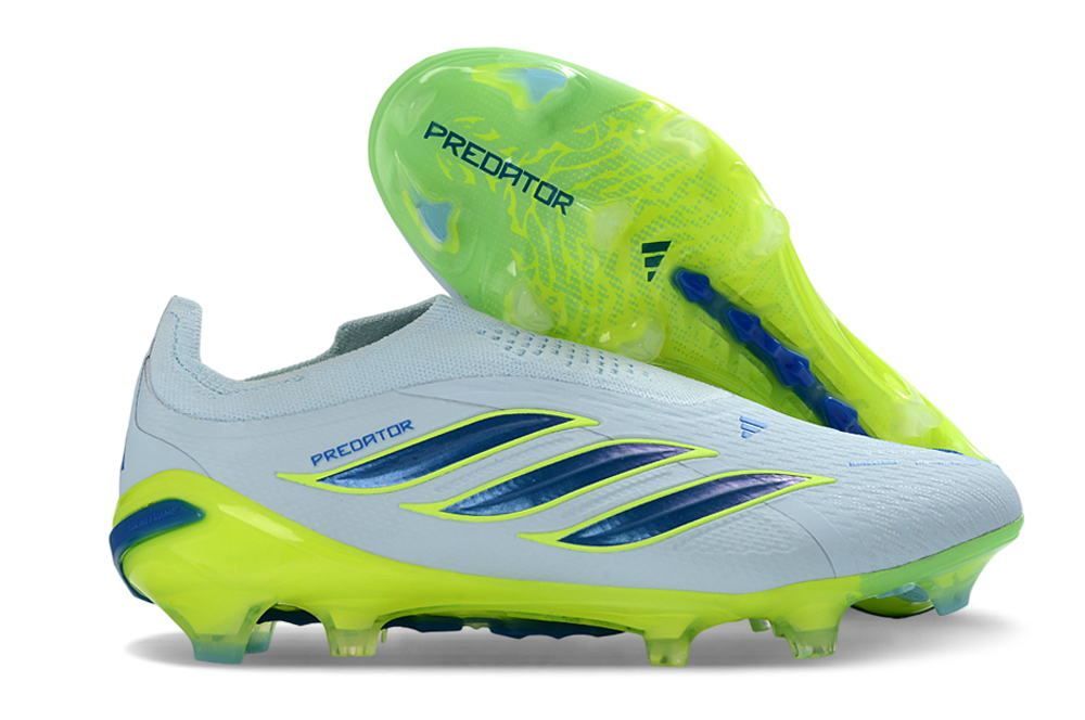 adidas Predator Elite FG — Grey/Blue/Volt