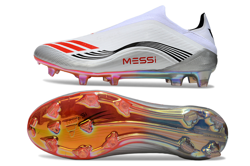 adidas F50 Elite Messi FG — White/Silver/Red