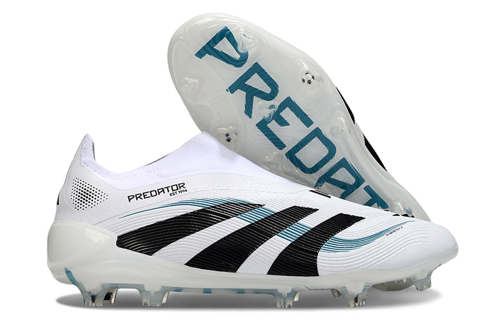 adidas Predator Elite FG — White/Black/Light Blue