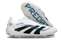 adidas Predator Elite FG — White/Black/Light Blue