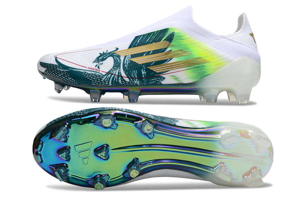 adidas F50 Elite FG — White/Teal Dragon