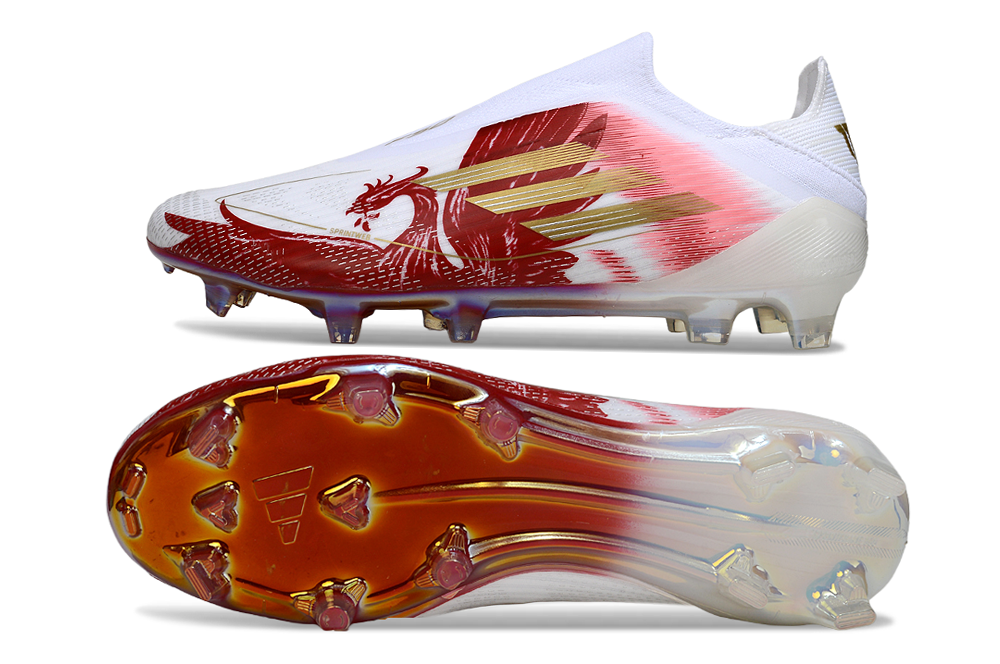 adidas F50 Elite FG — White/Red Dragon