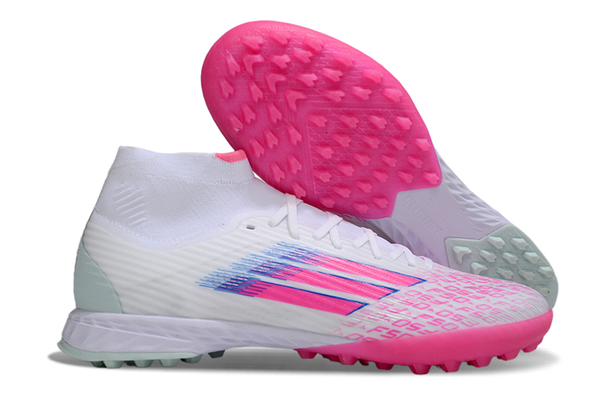 adidas F50 TF — White/Pink/Blue