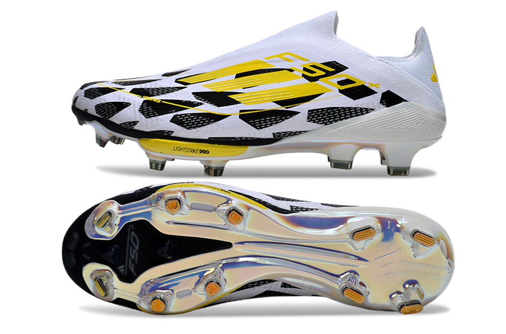 adidas F50 Elite FG — White/Yellow/Black