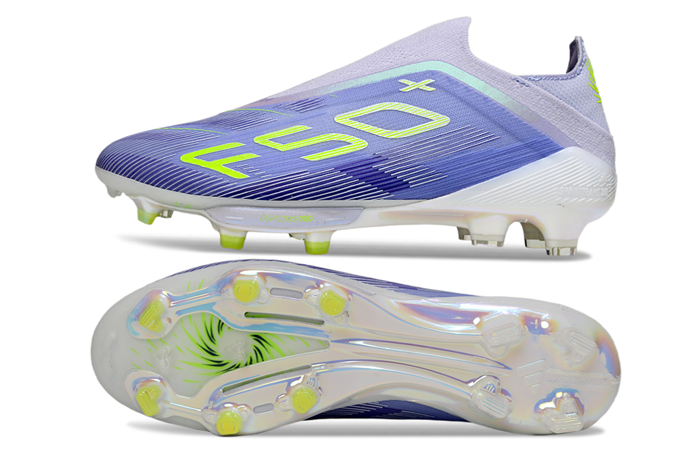adidas F50 Elite FG — White/Purple/Volt