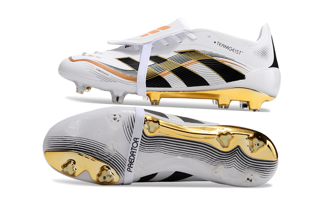 adidas Predator Elite FG — White/Black/Gold