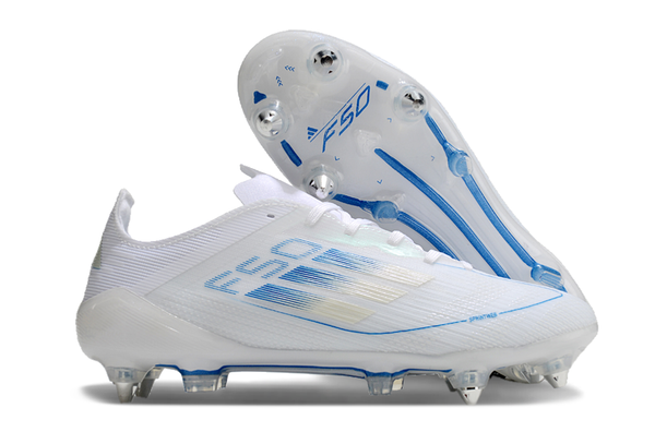 adidas F50 Adizero SG — White/Blue